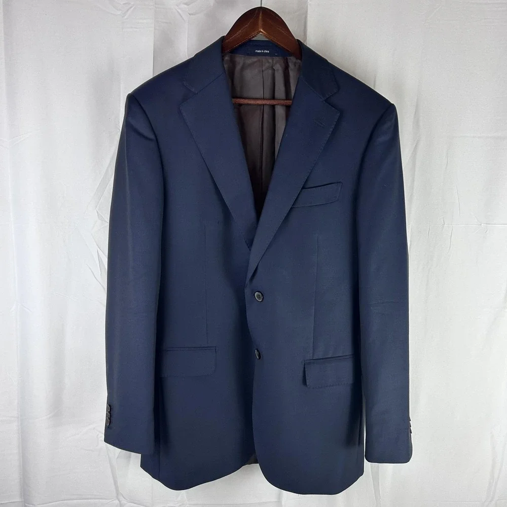 Suitsupply Napoli‎ Blazer Mens 40L Blue Wool Slim Fit Zignone Super 110s Jacket
